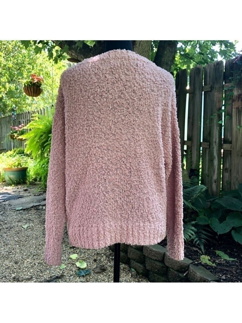 Social Standard by Sanctuary Women's Dusty Pink Popcorn Knit Sweater Size M - Picture 3 of 6